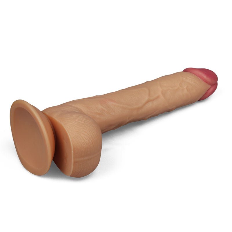 King Size 10'' Realistic Dildo - Flesh 25 cm Dong - Silk and Sin