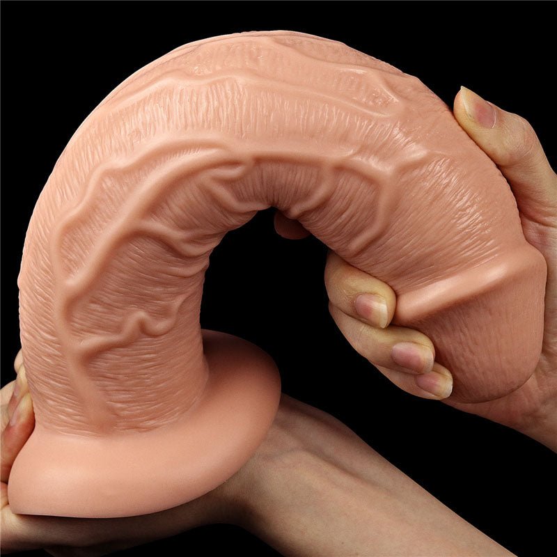 King Size 11'' Realistic Dildo - Flesh 28 cm Dong - Silk and Sin