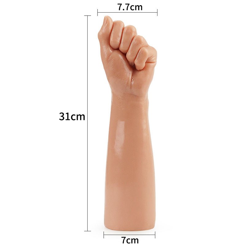 King Sized 12'' Realistic Bitch Fist - Flesh 30.5 cm Fist Dildo - Silk and Sin
