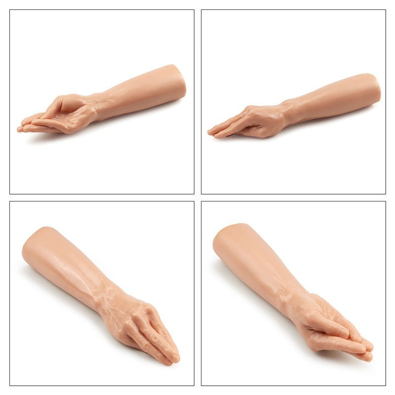 King Sized 13.5'' Realistic Magic Hand - Flesh 36 cm Hand Dildo - Silk and Sin