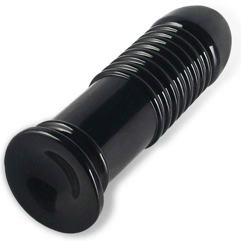 King Sized 8'' Anal Bumper - Black 22.5 cm Mega Butt Plug - Silk and Sin