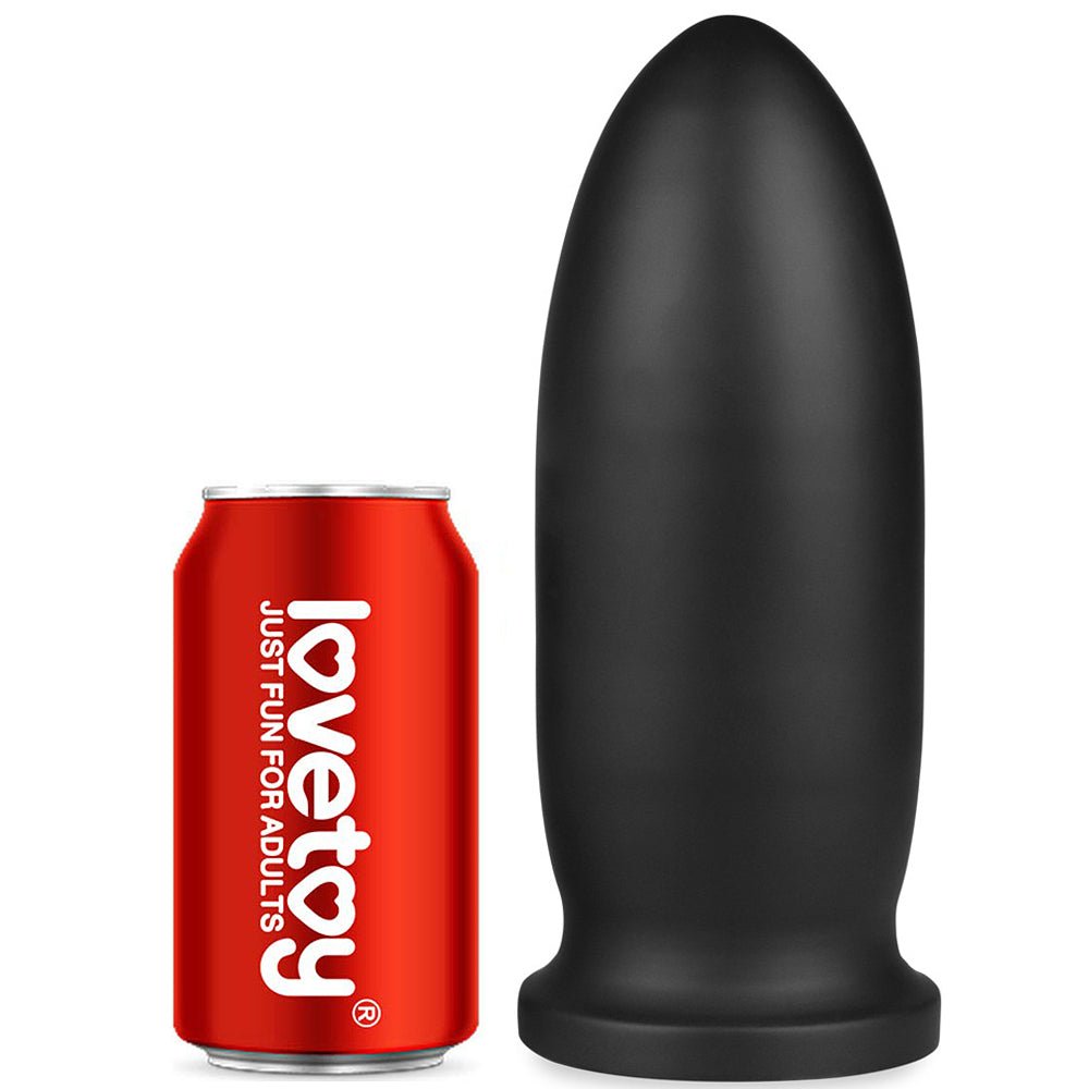 King Sized Anal Bomber - Black 23 cm (9'') Mega Anal Plug - Silk and Sin
