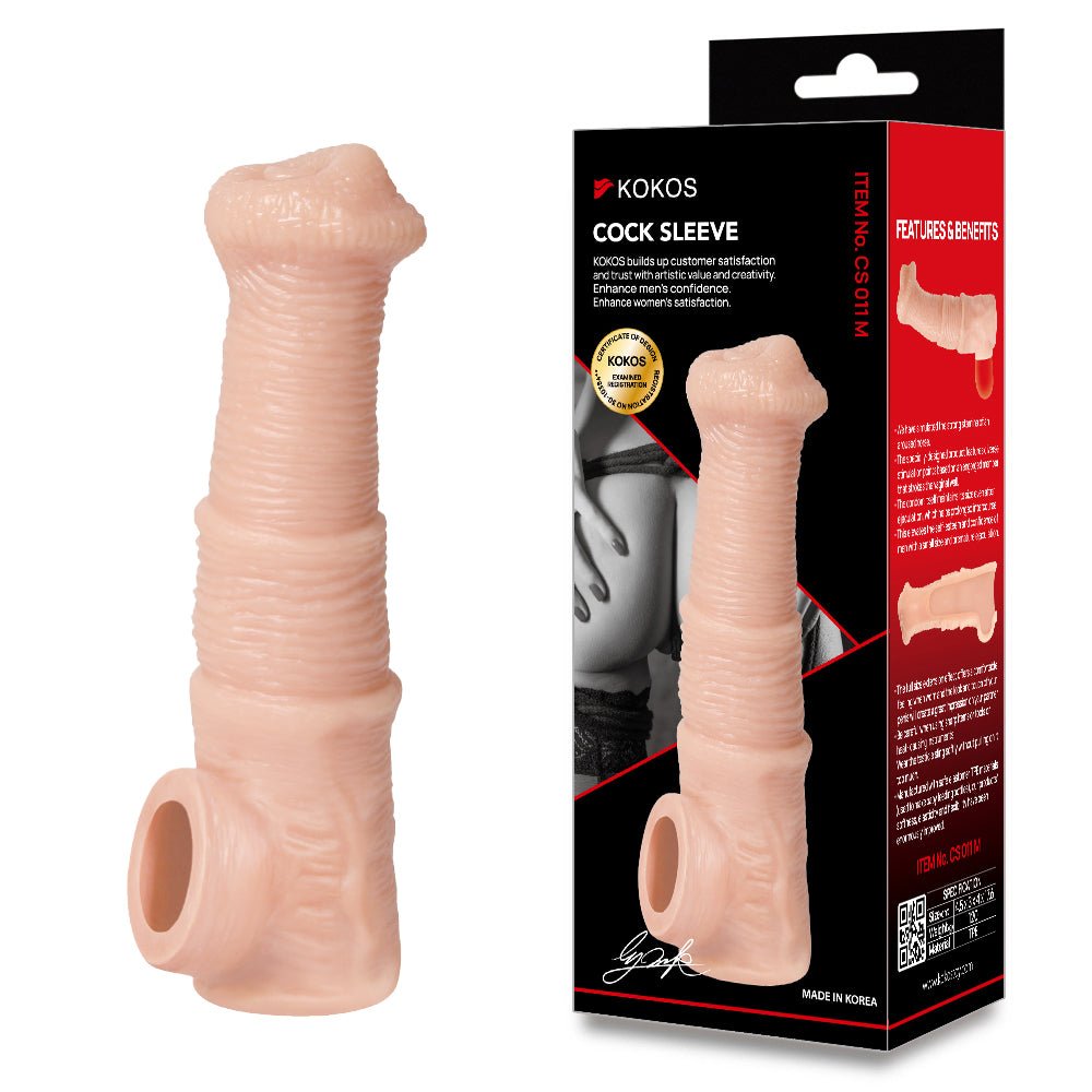 Kokos Cock Sleeve 011 - Flesh Penis Extension Sleeve - Medium Size - Silk and Sin