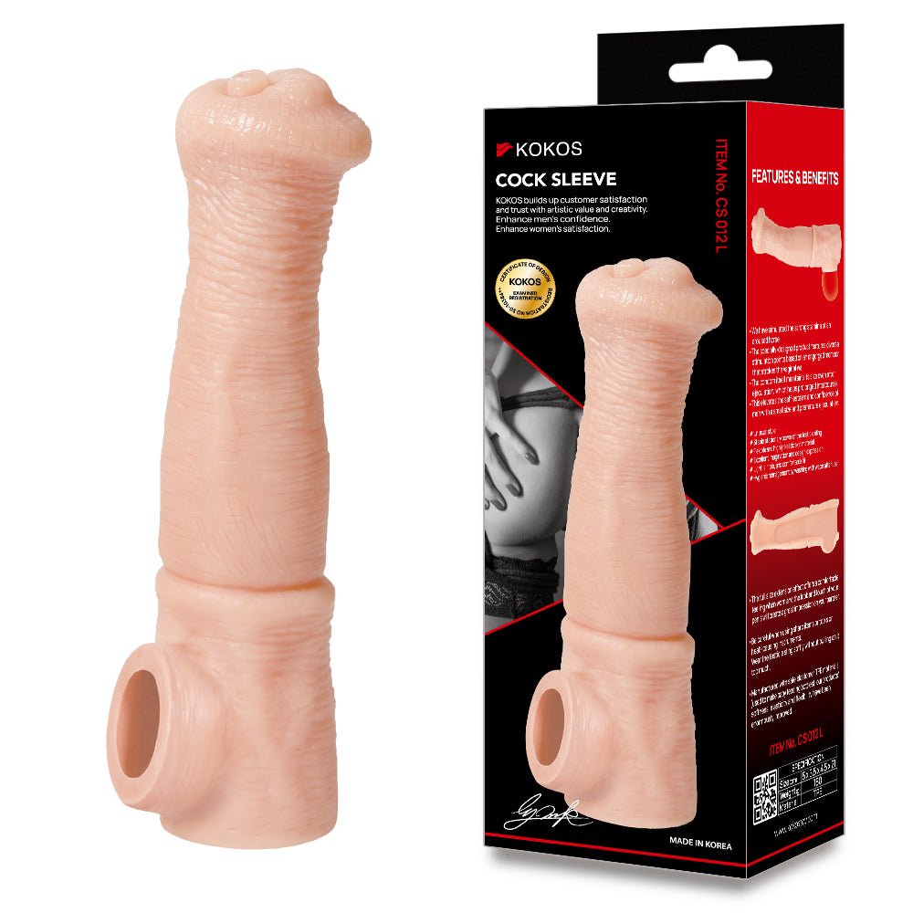 Kokos Cock Sleeve 012 - Flesh Penis Extension Sleeve - Large Size - Silk and Sin