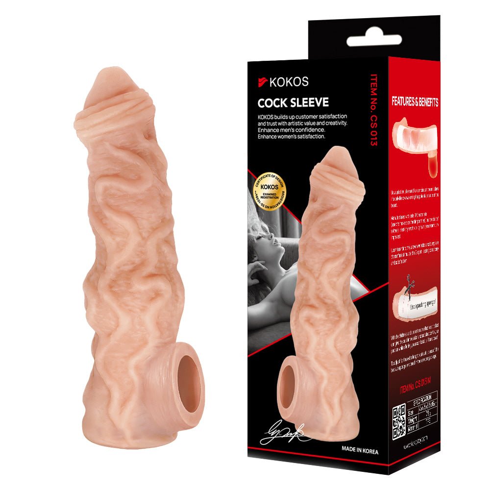 Kokos Cock Sleeve 013 - Flesh Penis Extension Sleeve - Large Size - Silk and Sin