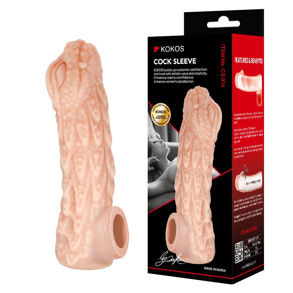 Kokos Cock Sleeve 014 - Flesh Penis Extension Sleeve - Large Size - Silk and Sin