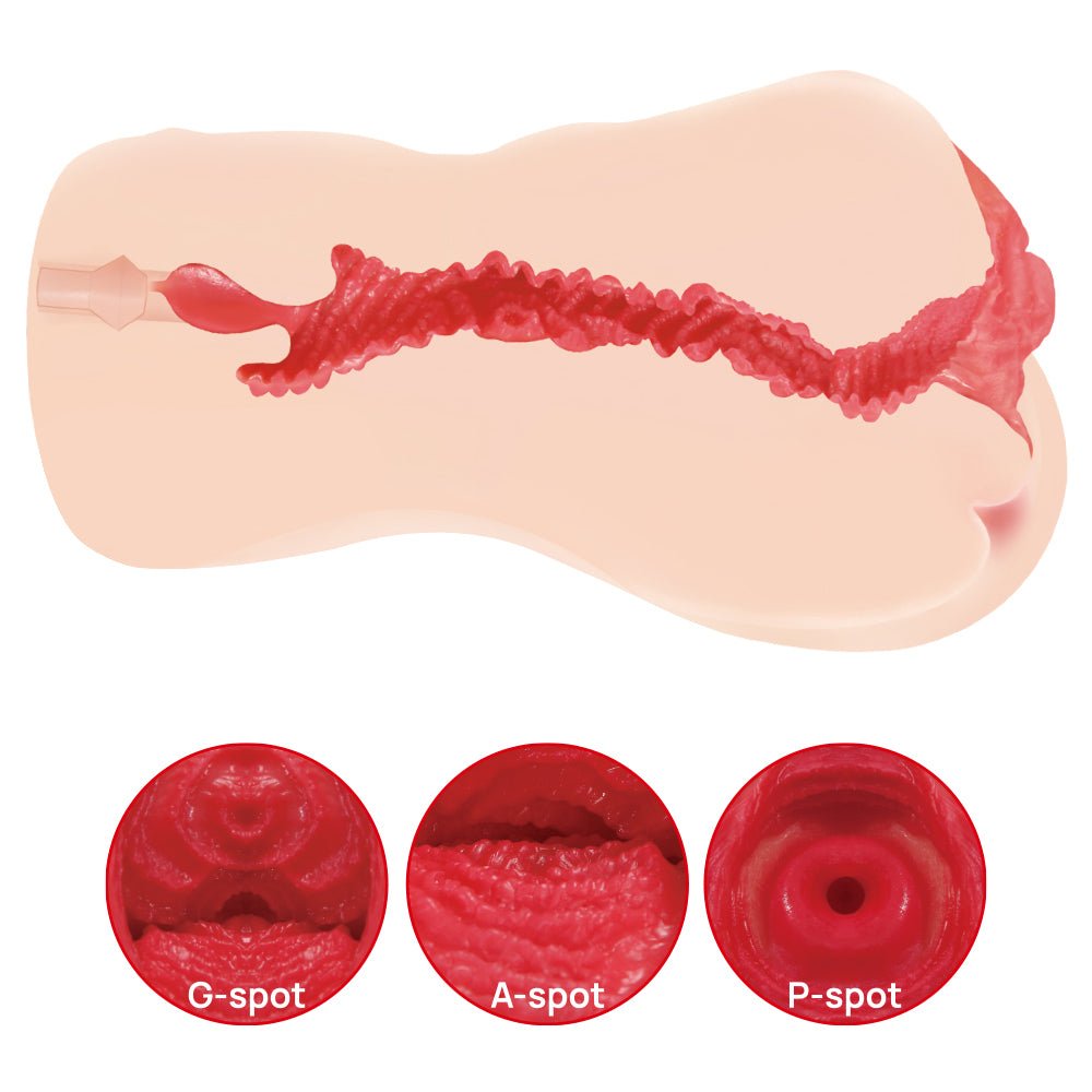 Kokos Jenny Onahole 005 - Flesh Dual Layer Vagina Stroker - Silk and Sin