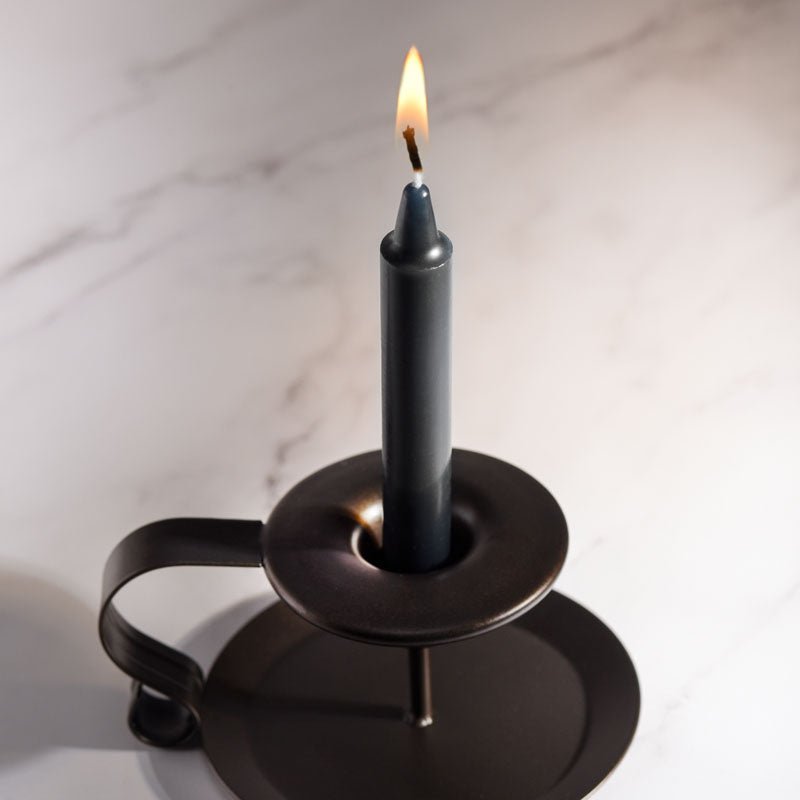 LaCire Drip Pillar Candles - Black - Black Drip Candles - Set of 3 - silkandsin