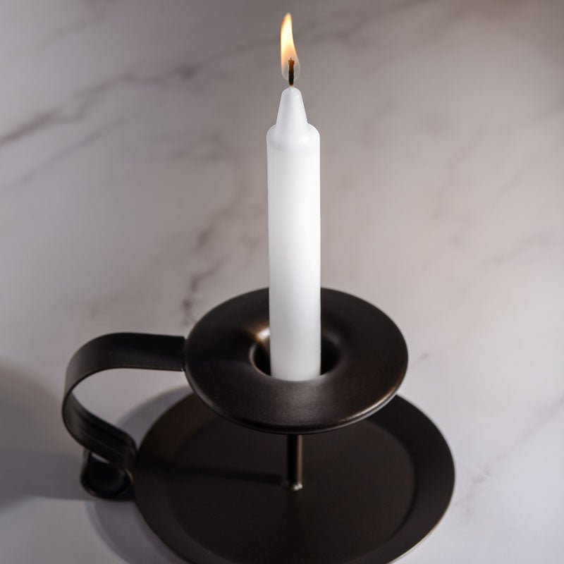 LaCire Drip Pillar Candles - White - White Drip Candles - Set of 3 - silkandsin
