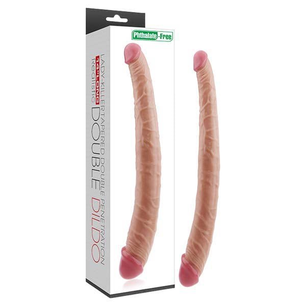 Lady-Killer Tapered Double Dildo - Flesh 35.5 cm (14'') Double Dong - Silk and Sin