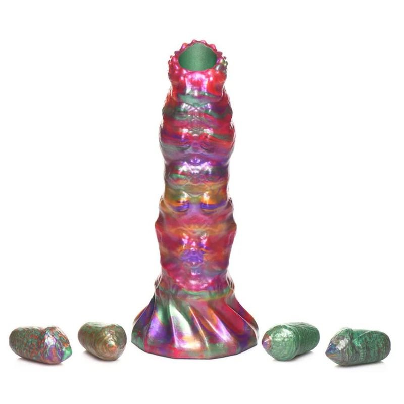 Larva Silicone Ovipositor Dildo w/ Eggs - Silk and Sin