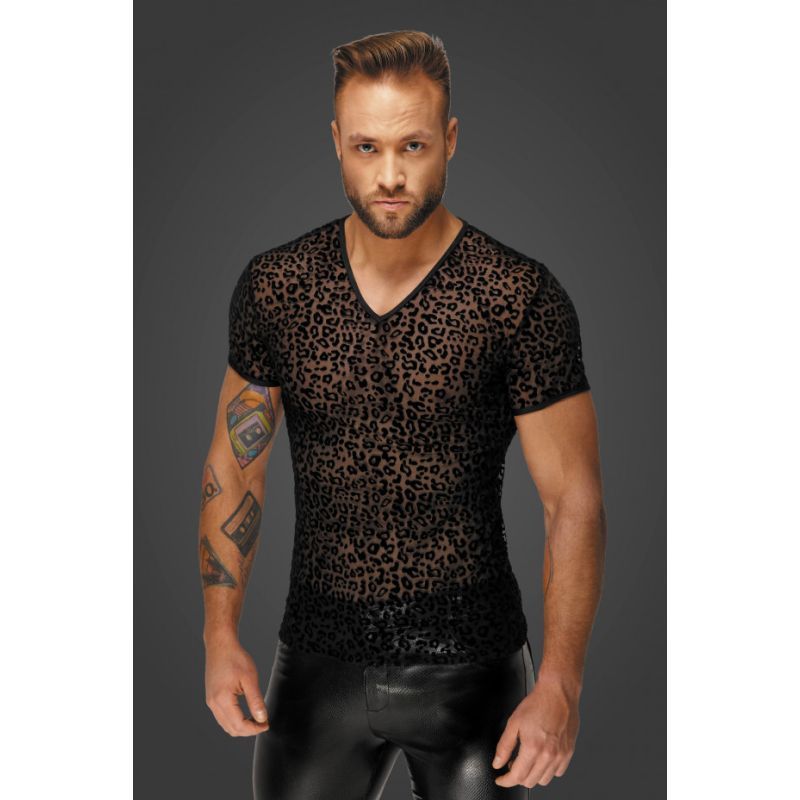 Leopard Flock V-Neck T-Shirt - Silk and Sin