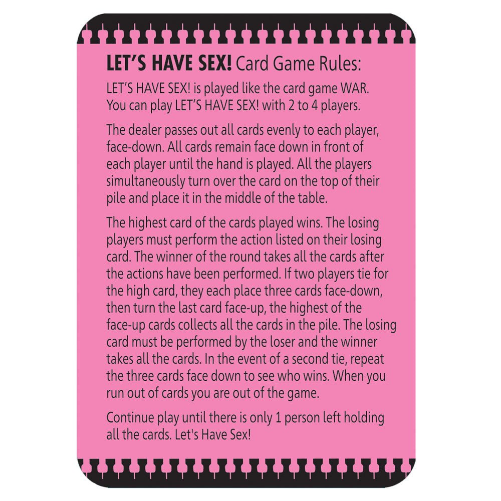 Let's Have Sex - Naughty Card Game - Silk and Sin
