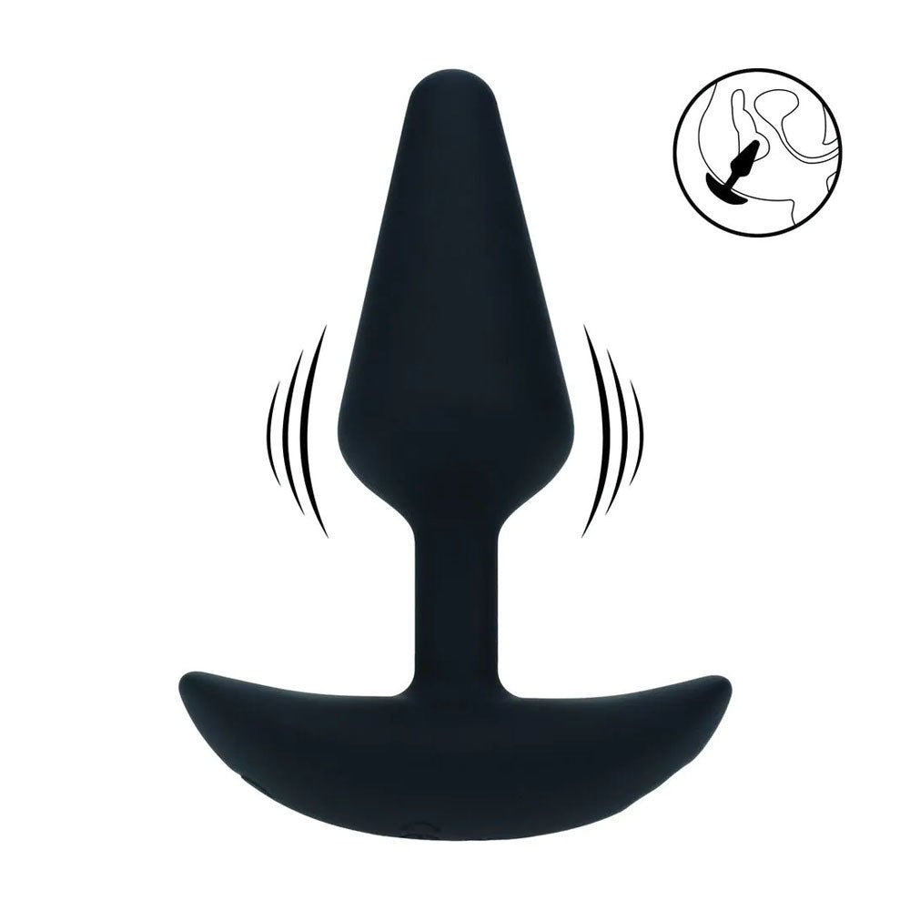 LEVELZ Classic Vibrating Silicone Anal Plug - Small - Black Small USB Rechargeable Butt Plug - Silk and Sin