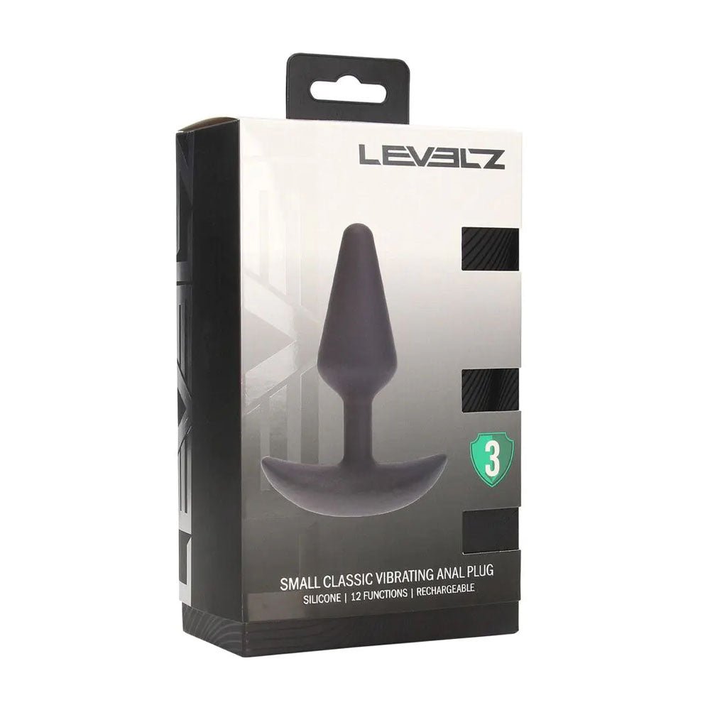 LEVELZ Classic Vibrating Silicone Anal Plug - Small - Black Small USB Rechargeable Butt Plug - Silk and Sin