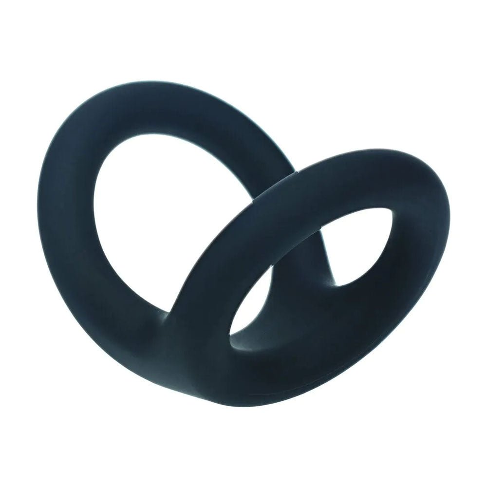 LEVELZ Double O Silicone Cock Ring - L - Black - Black Cock & Balls Rings - Silk and Sin