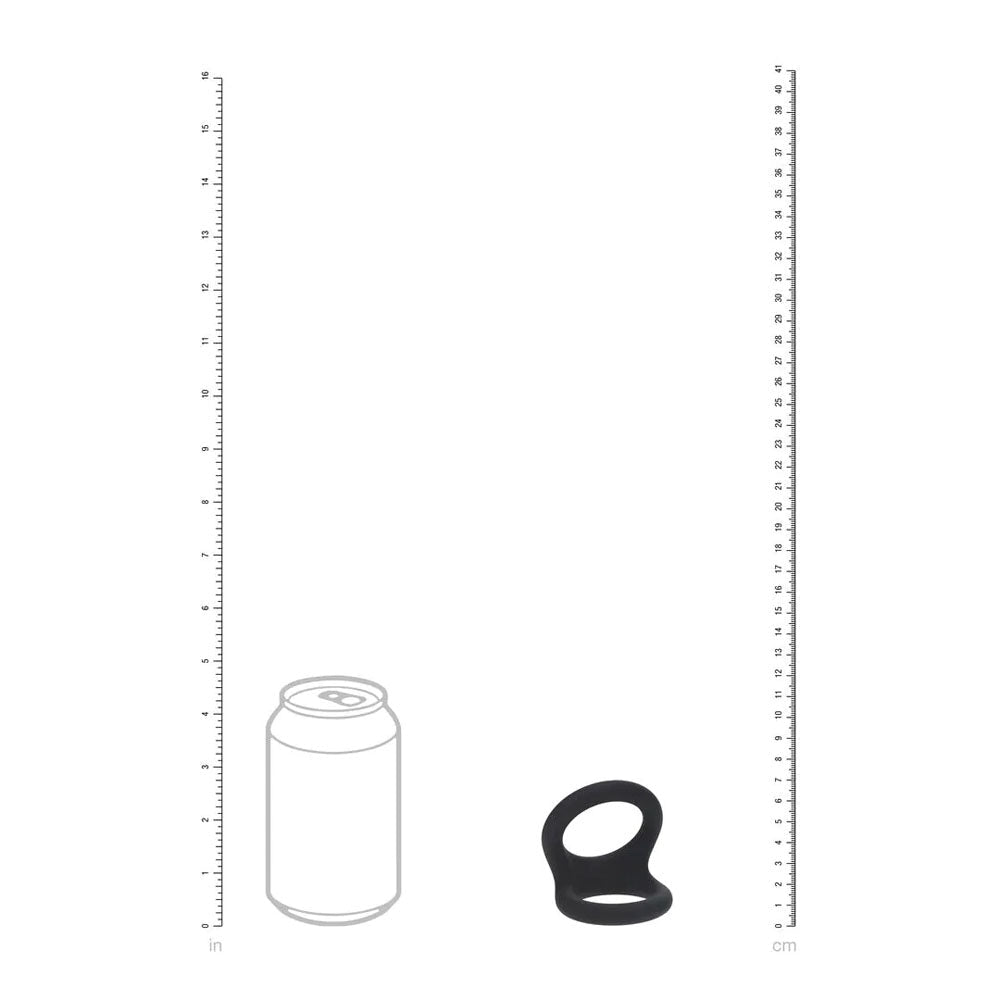 LEVELZ Double O Silicone Cock Ring - L - Black - Black Cock & Balls Rings - Silk and Sin