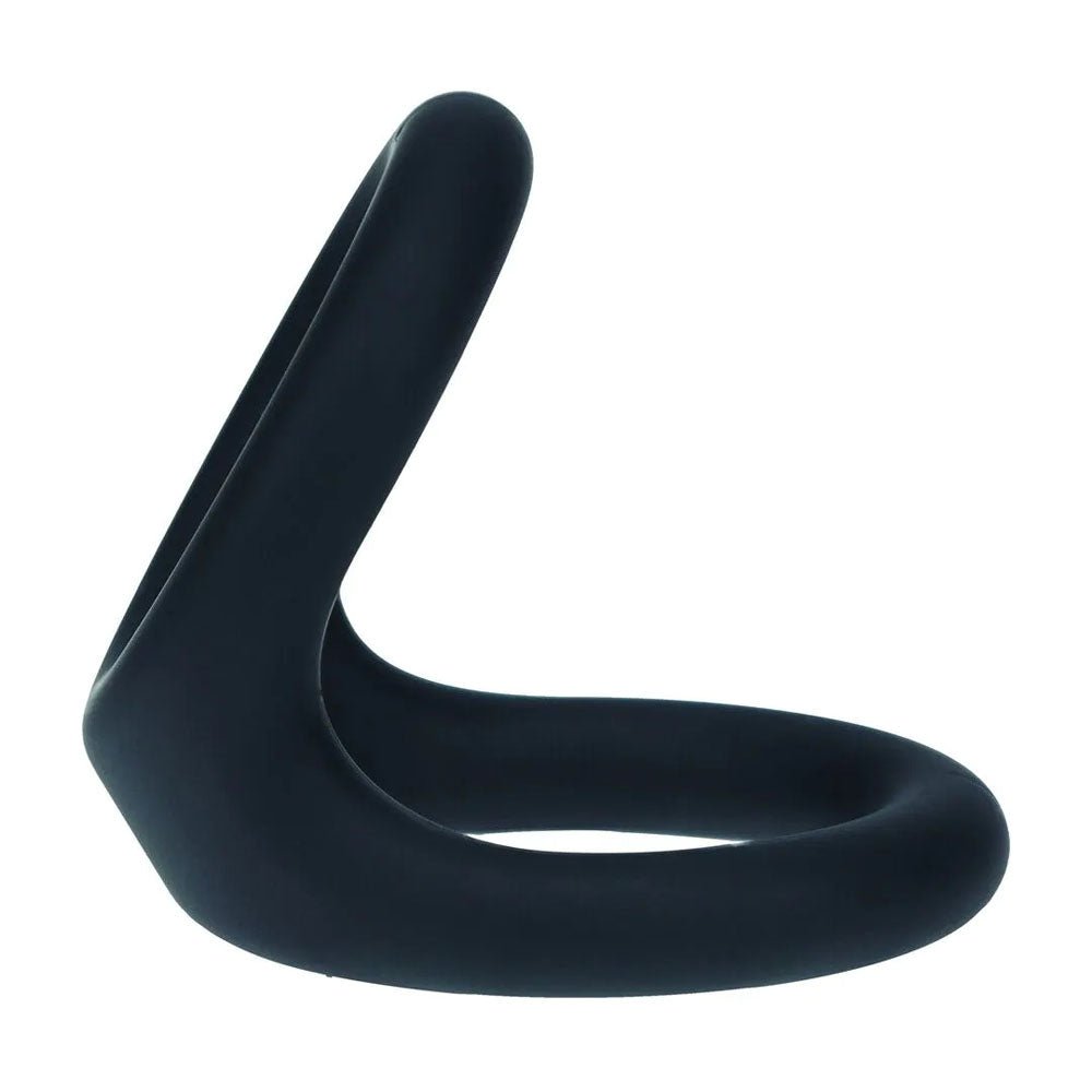 LEVELZ Double O Silicone Cock Ring - L - Black - Black Cock & Balls Rings - Silk and Sin