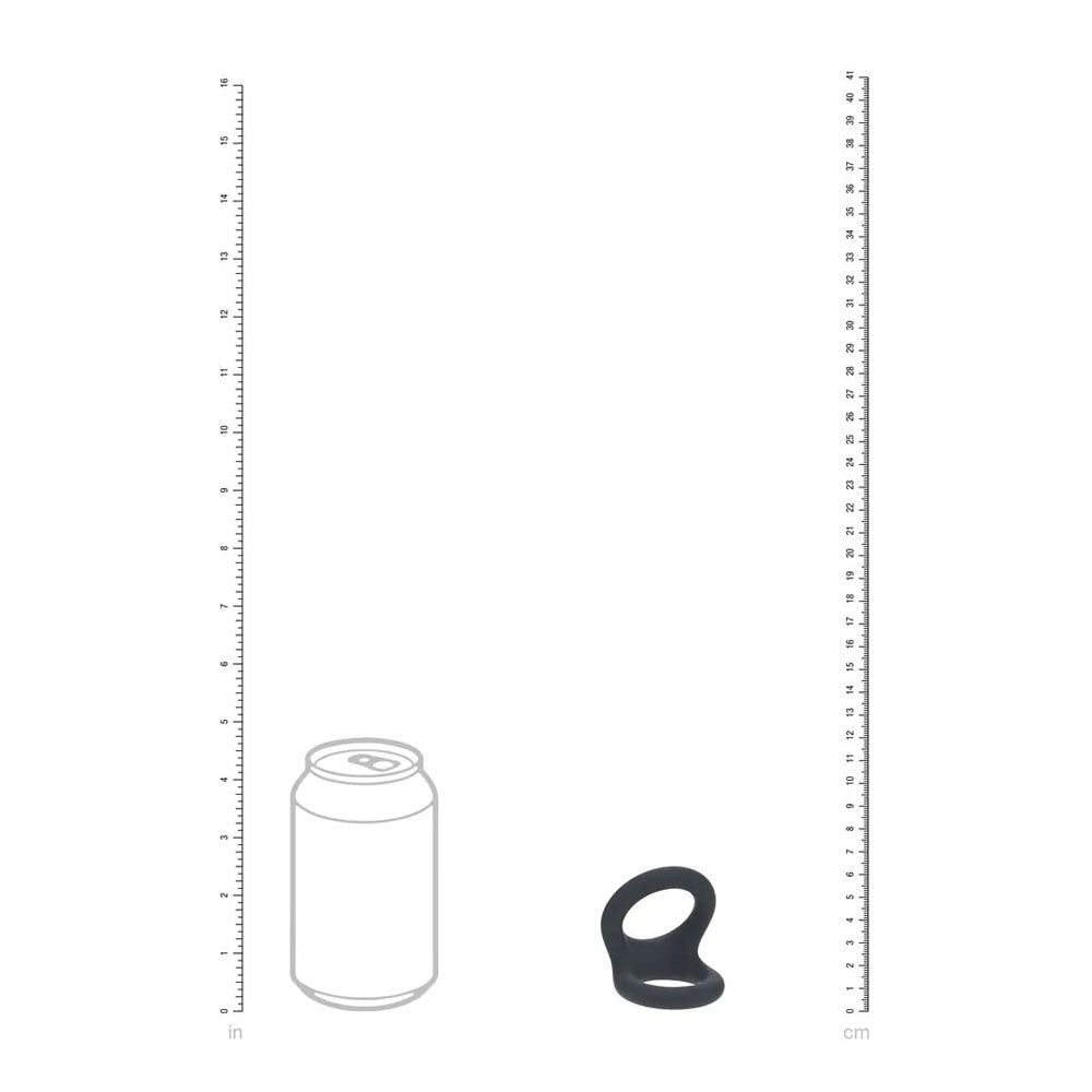 LEVELZ Double O Silicone Cock Ring - M - Black - Black Cock & Balls Rings - Silk and Sin