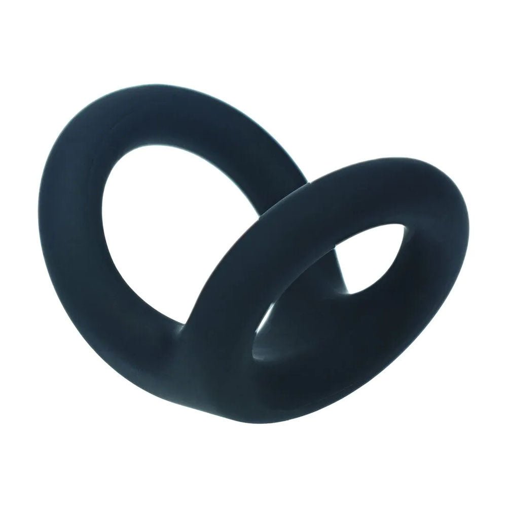 LEVELZ Double O Silicone Cock Ring - M - Black - Black Cock & Balls Rings - Silk and Sin