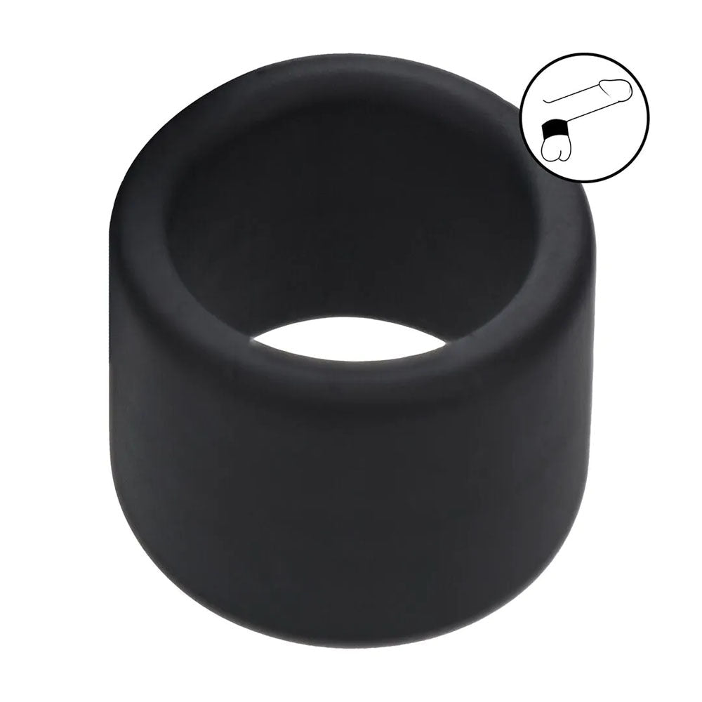 LEVELZ Liquid Silicone Ball Strap - L - Black - Black Ball Strap - Silk and Sin