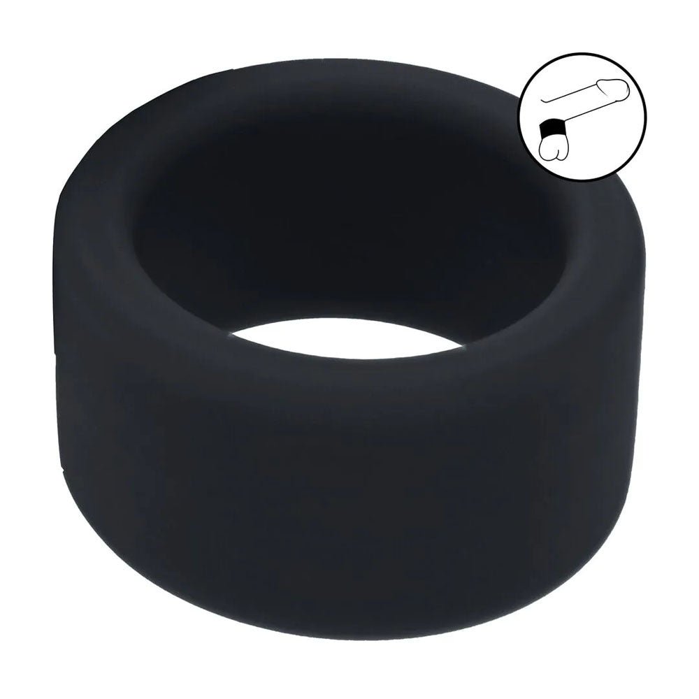 LEVELZ Liquid Silicone Ball Strap - M - Black - Black Ball Strap - Silk and Sin