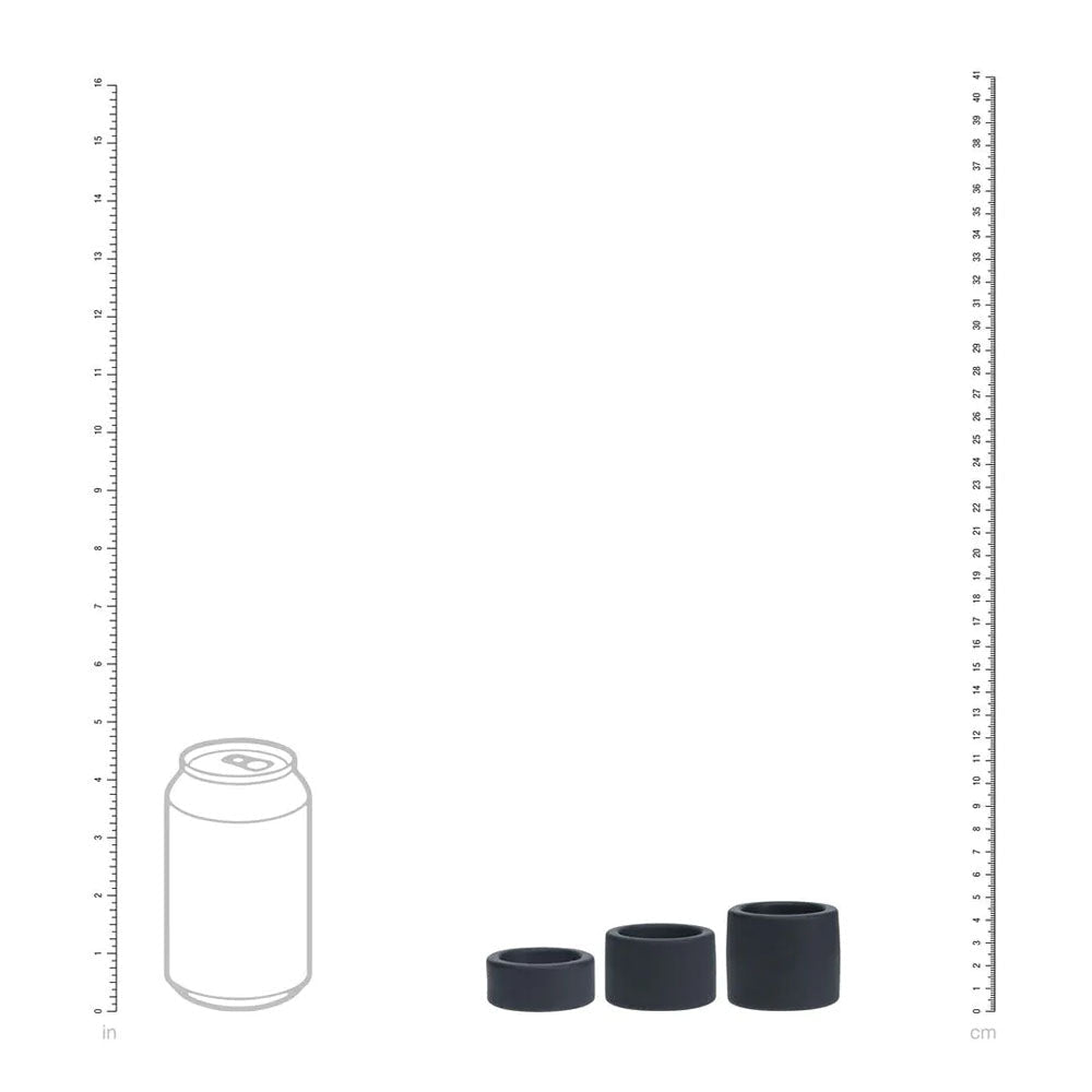 LEVELZ Liquid Silicone Ball Strap Set of 3 - Black - Black Ball Stretchers - Set of 3 Sizes - Silk and Sin