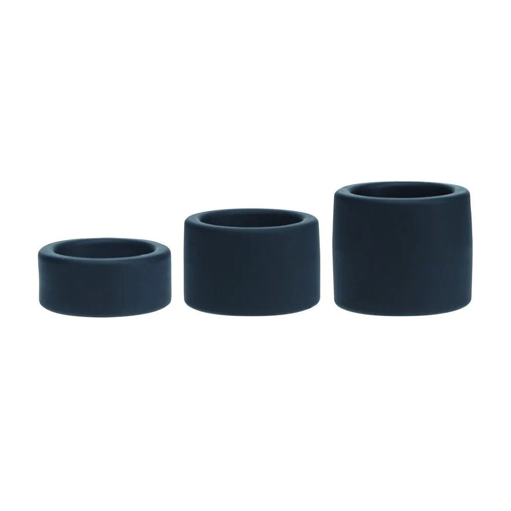 LEVELZ Liquid Silicone Ball Strap Set of 3 - Black - Black Ball Stretchers - Set of 3 Sizes - Silk and Sin