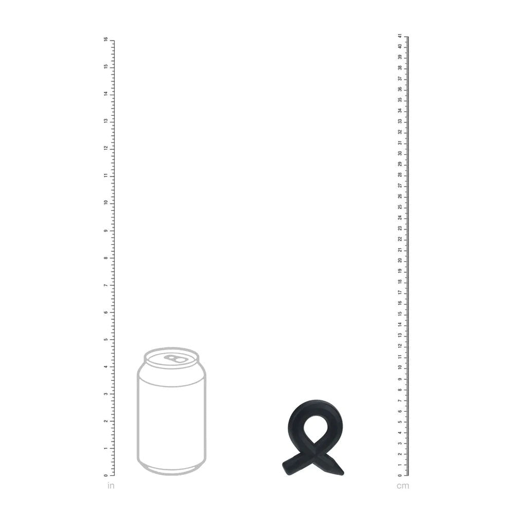 LEVELZ Pencil Liquid Silicone Cock Ring - Black Cock Ring - Silk and Sin