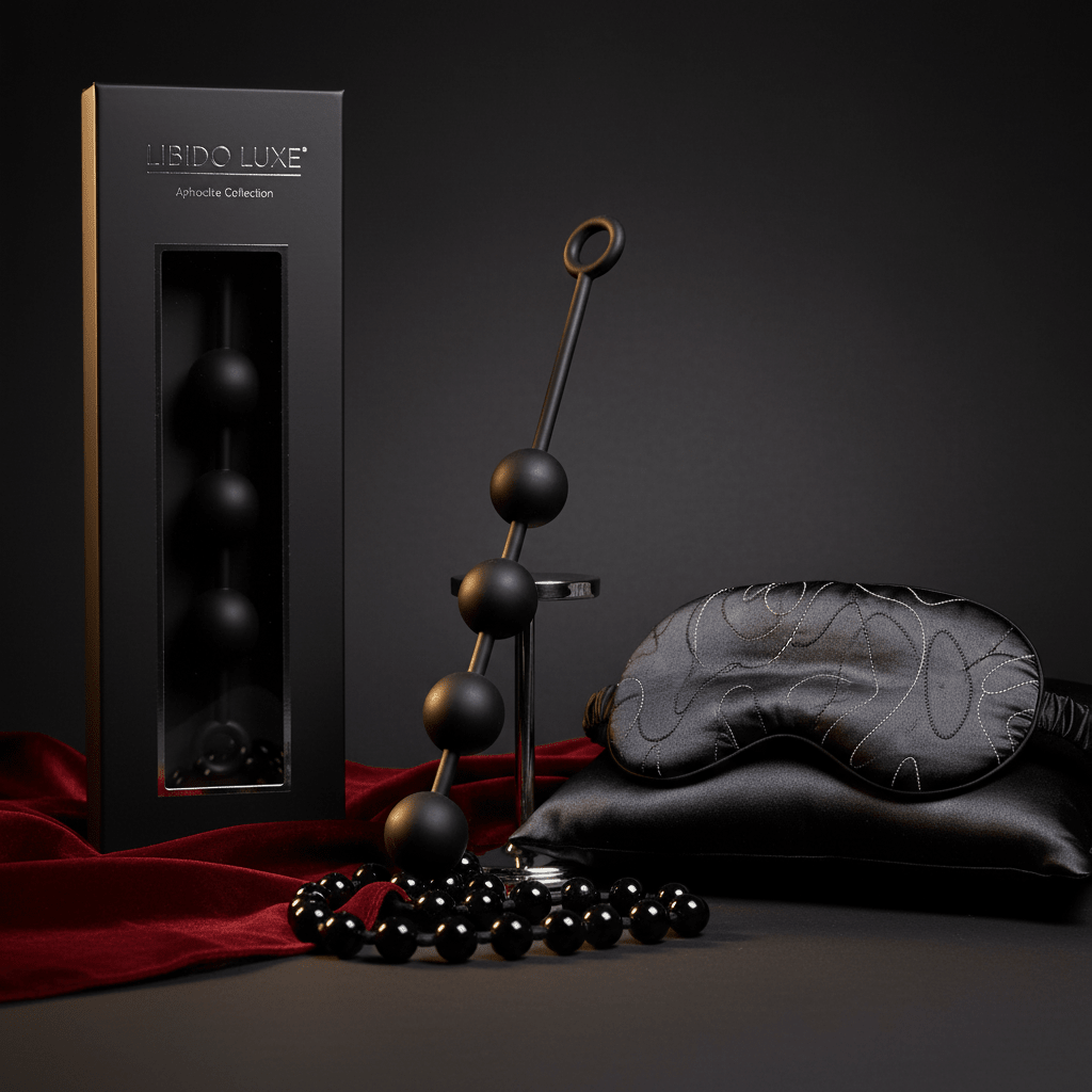LEVELZ Round Silicone Anal Balls - L - 40mm - Black 40.5 cm Large Anal Beads - Silk and Sin