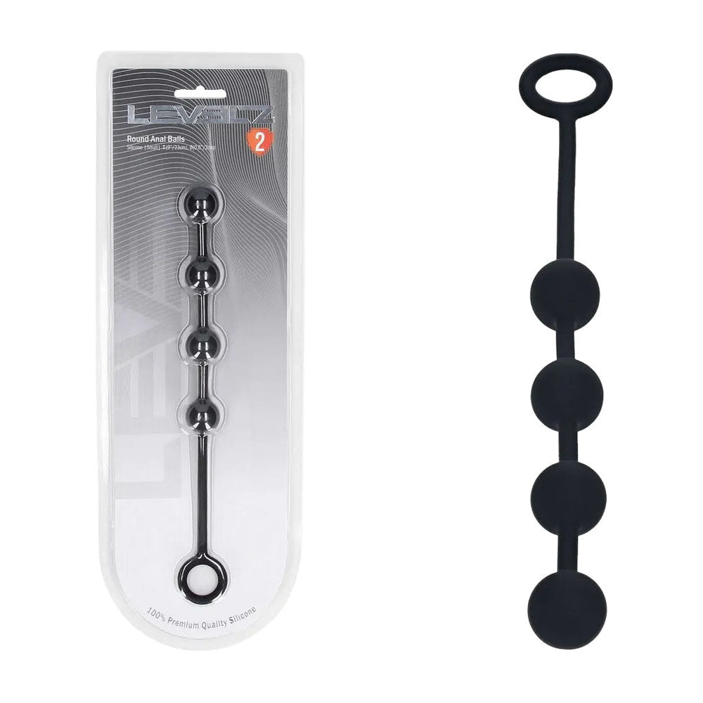 LEVELZ Round Silicone Anal Balls - S - 20mm - Black 23 cm Small Anal Balls - Silk and Sin