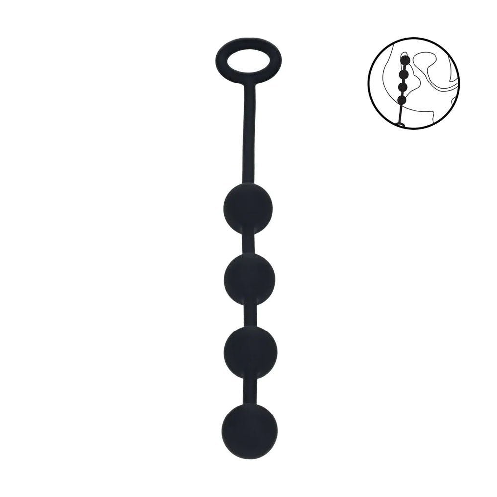 LEVELZ Round Silicone Anal Balls - S - 20mm - Black 23 cm Small Anal Balls - Silk and Sin