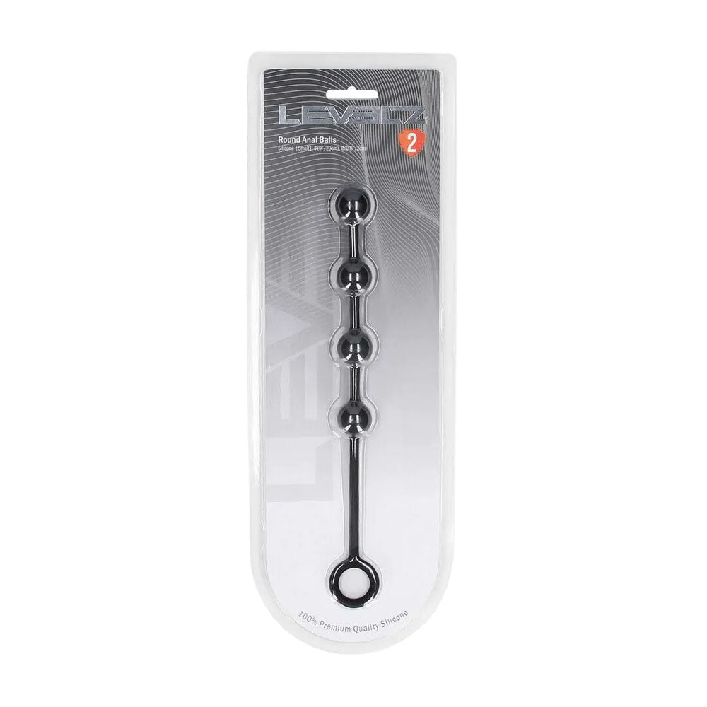 LEVELZ Round Silicone Anal Balls - S - 20mm - Black 23 cm Small Anal Balls - Silk and Sin