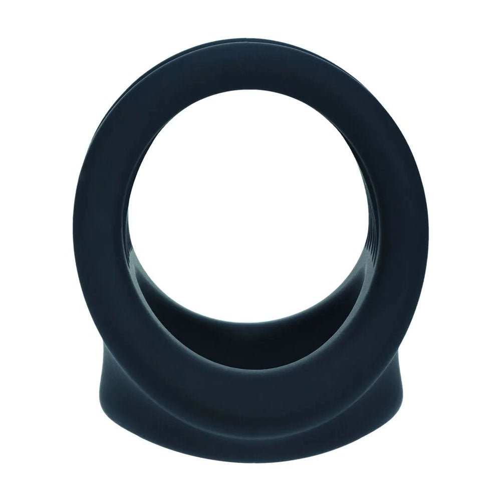 LEVELZ Silicone Cock & Ball Harness - Black - Black Cock & Ball Ring - Silk and Sin