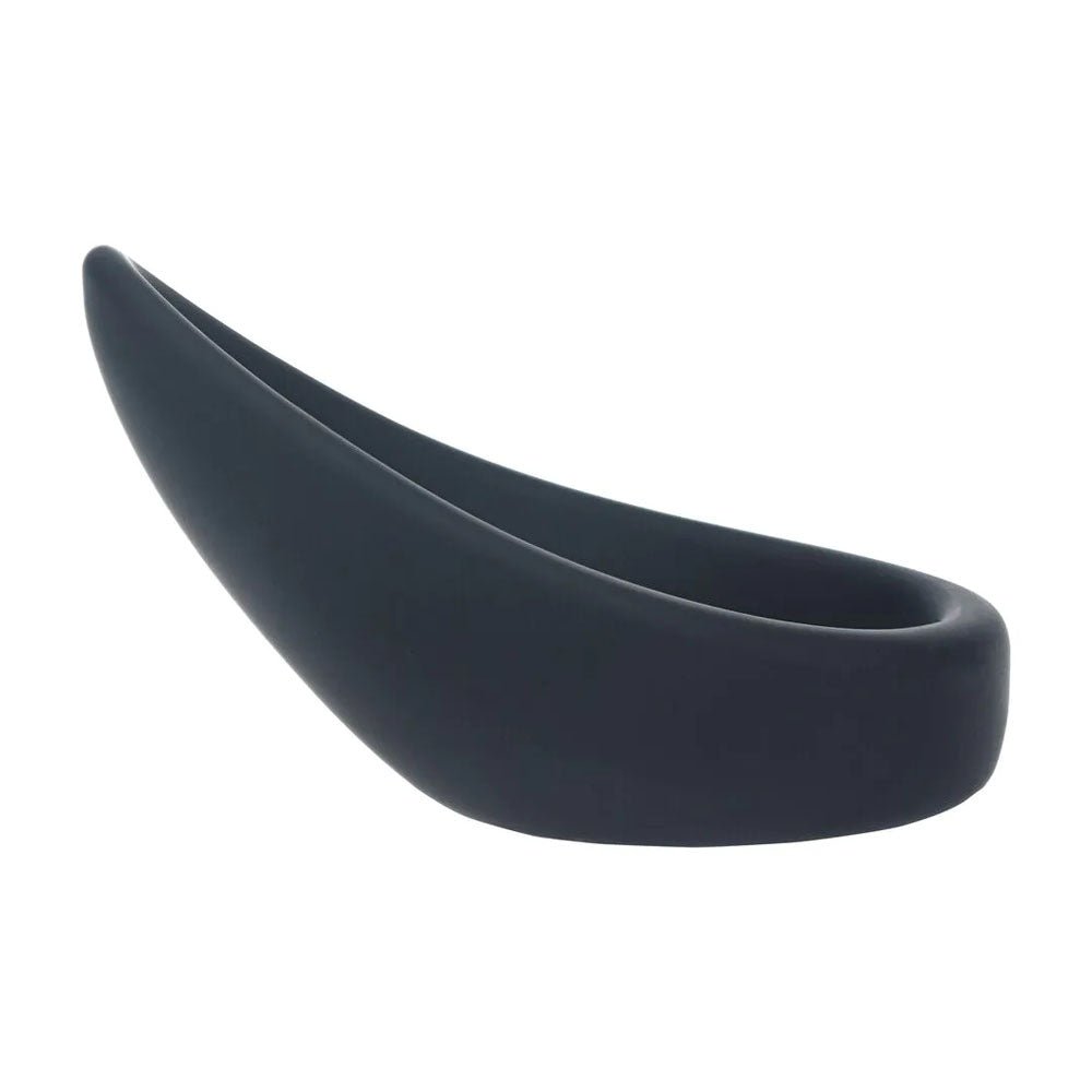 LEVELZ Teardrop Silicone Cock Ring - Black - Black Cock Ring - Silk and Sin