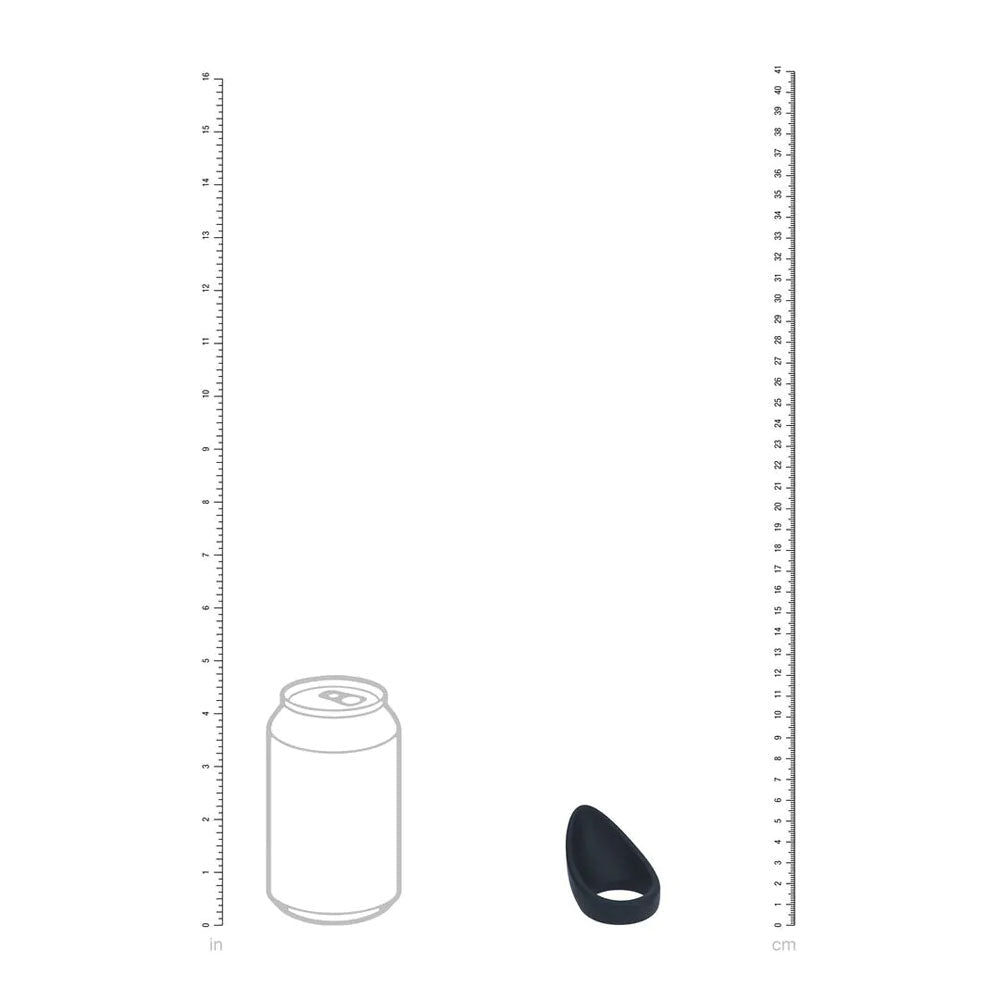 LEVELZ Teardrop Silicone Cock Ring - Black - Black Cock Ring - Silk and Sin