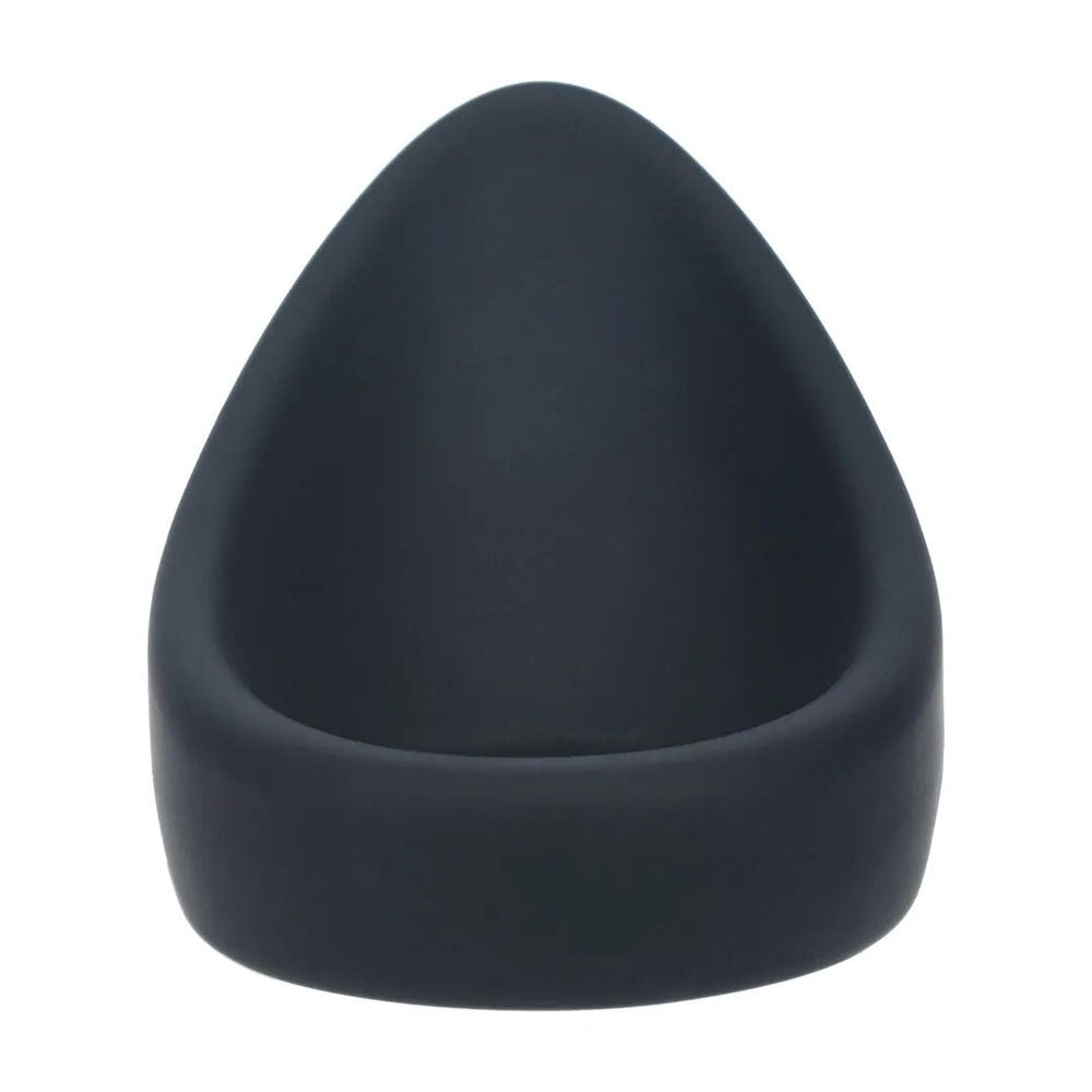 LEVELZ Teardrop Silicone Cock Ring - Black - Black Cock Ring - Silk and Sin