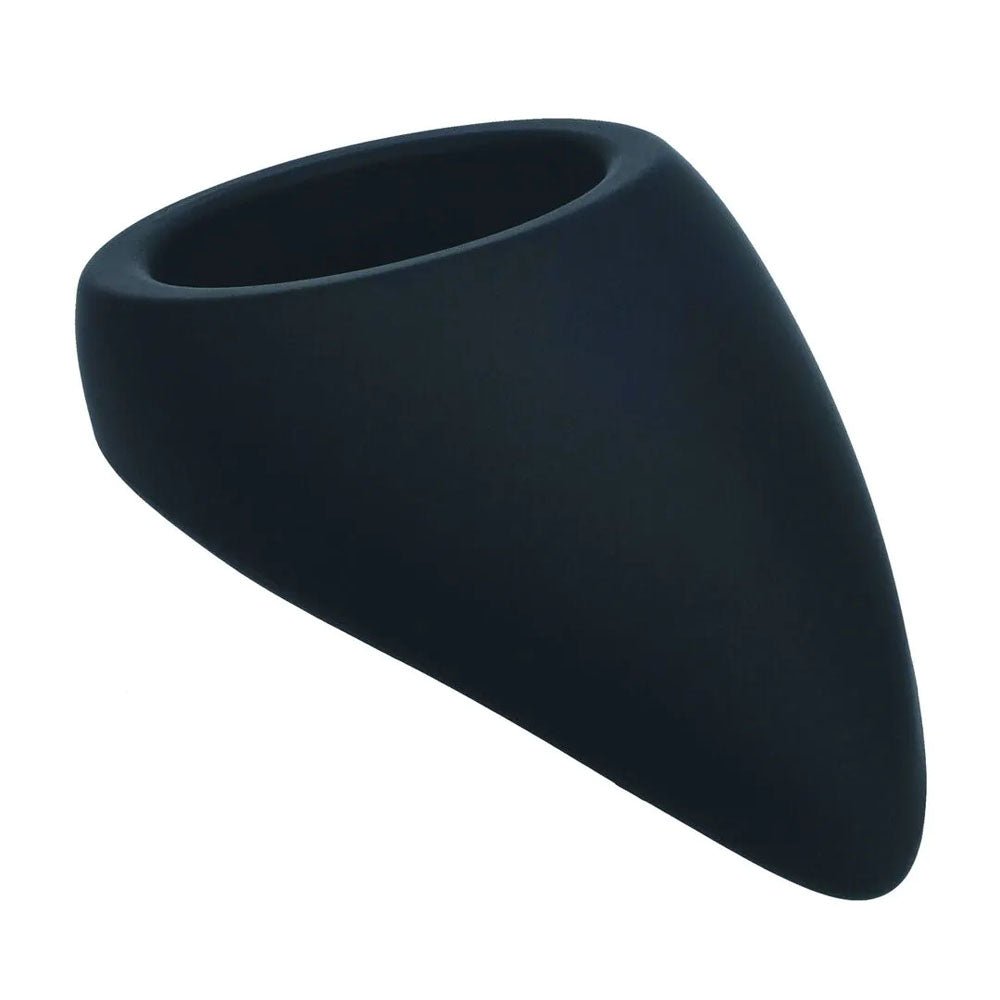 LEVELZ Teardrop Silicone Cock Ring - Black - Black Cock Ring - Silk and Sin