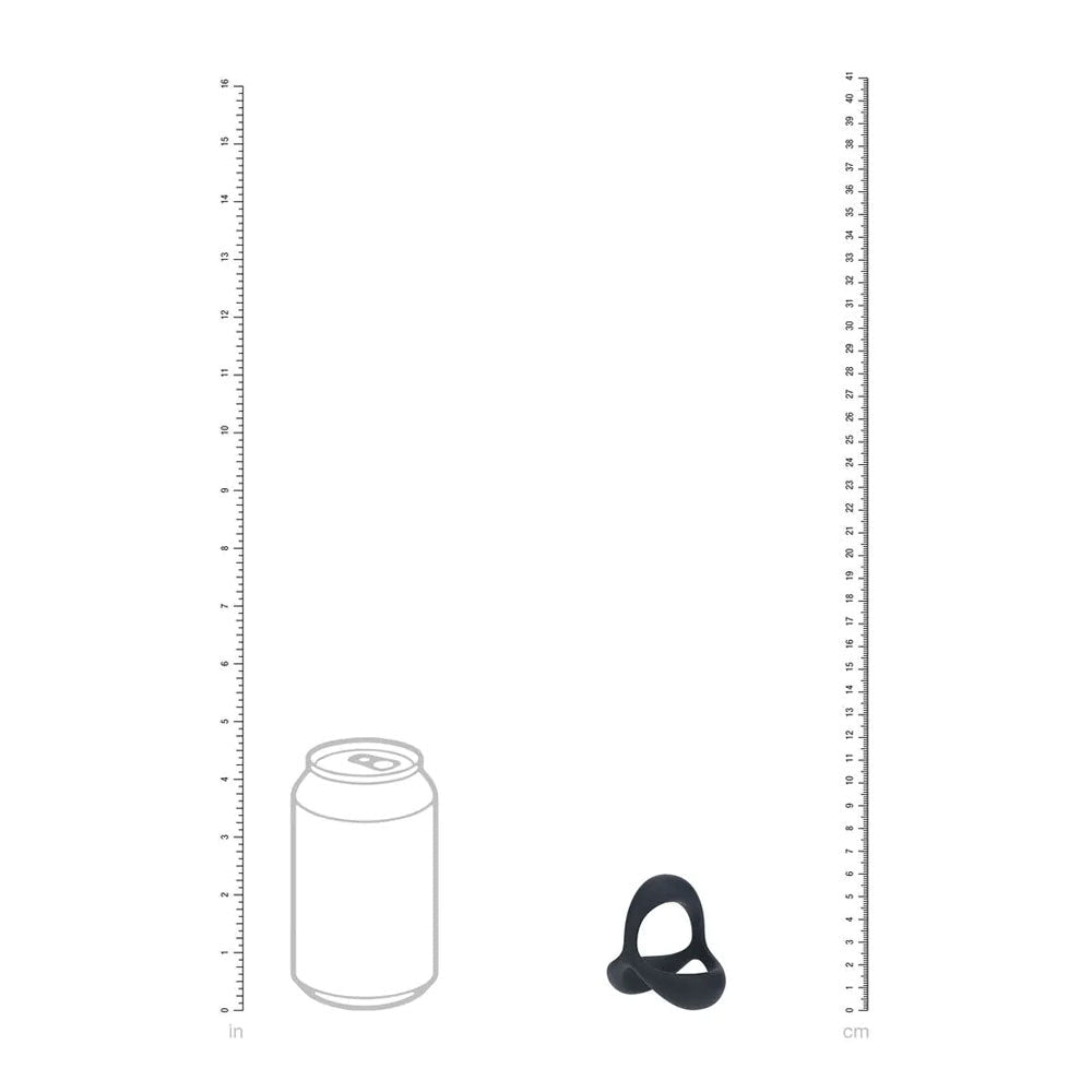 LEVELZ Tri O Ergo Silicone Cock Ring - Black - Black Cock & Balls Rings - Silk and Sin