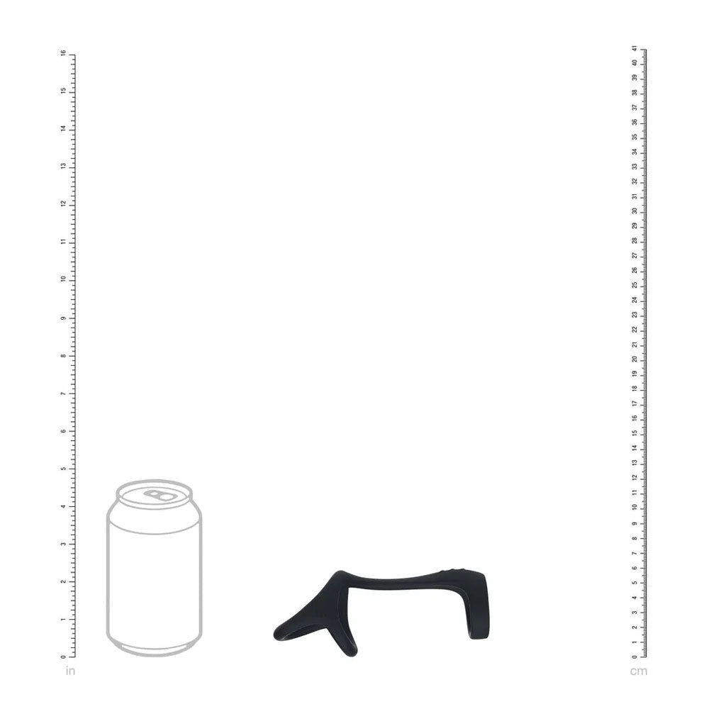 LEVELZ Tri O Silicone Shaft Cock & Ball Ring - Black Cock & Balls Ring - Silk and Sin