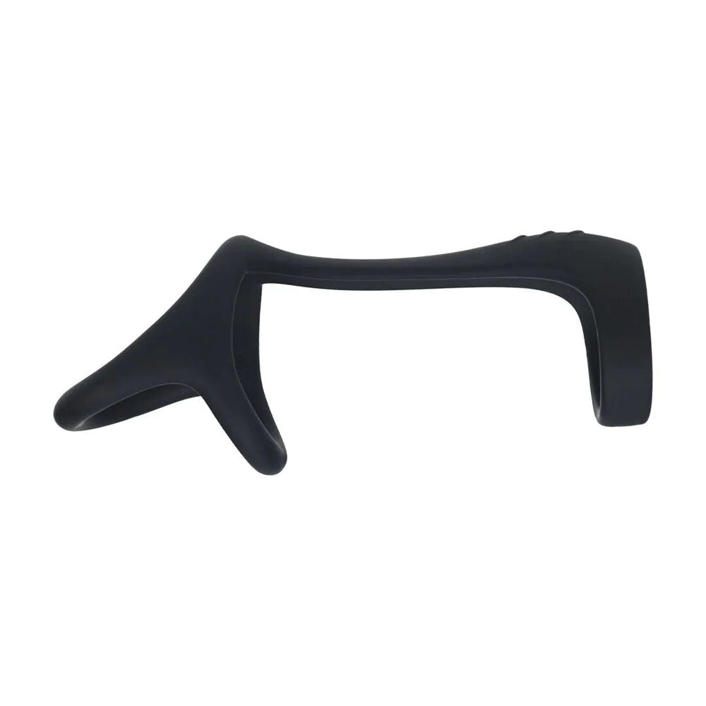 LEVELZ Tri O Silicone Shaft Cock & Ball Ring - Black Cock & Balls Ring - Silk and Sin