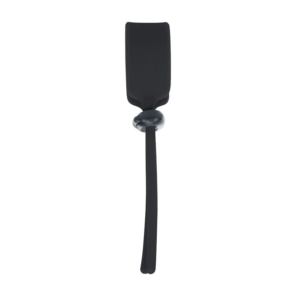 LEVELZ Wide Adjustable Silicone Lasso Cock Ring - Black Adjustable Cock Ring - Silk and Sin
