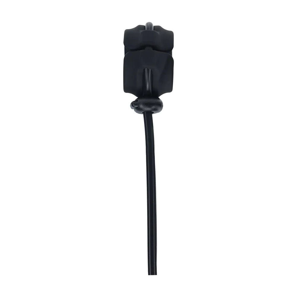 LEVELZ Wide Detachable Lasso Cock Ring - Black - Black Adjustable Cock Ring - Silk and Sin