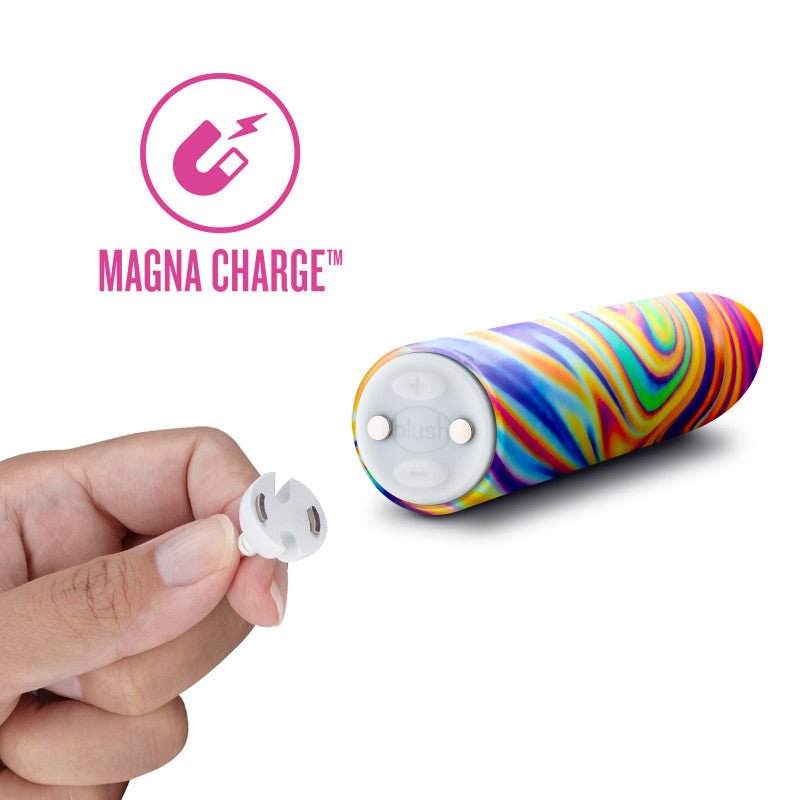Limited Addiction Psyche - Power Vibe - Rainbow 10.2 cm USB Rechargeable Bulet - Silk and Sin