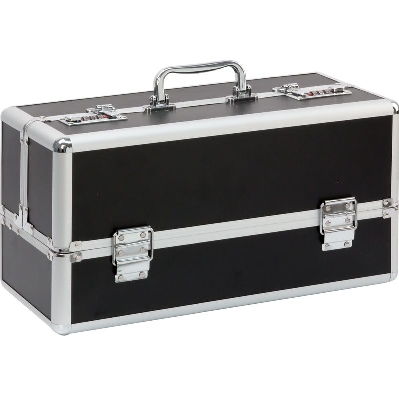 Lockable Large Vibrator Case Black - silkandsin