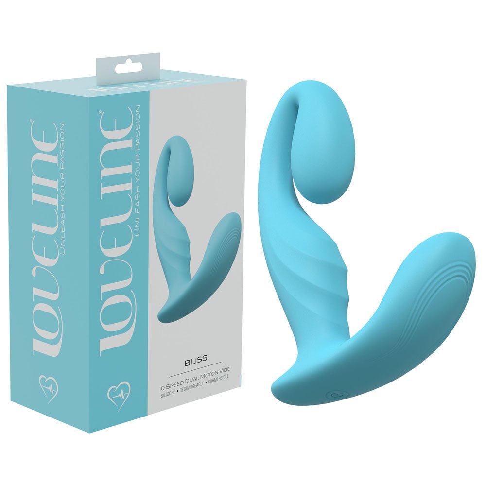 LOVELINE Bliss - Blue - Blue 11.5 cm USB Rechargeable Vibrator - Silk and Sin