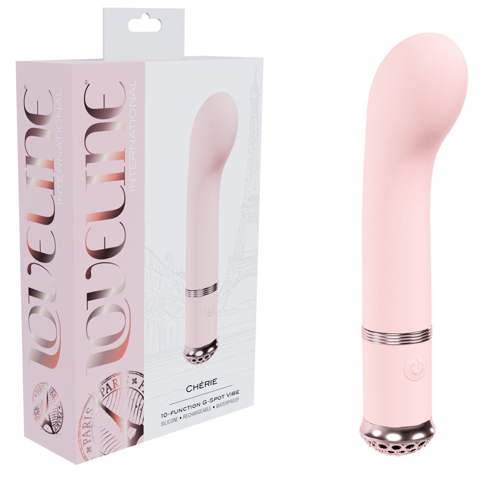 LOVELINE Cherie - Pink - Pink 14 cm USB Rechargeable Vibrator - Silk and Sin