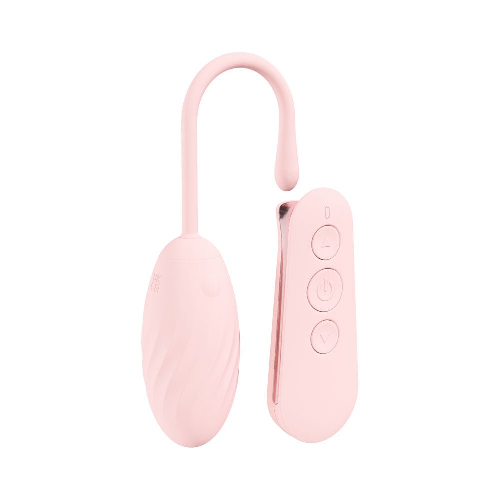 LOVELINE Felicite - Pink - Pink USB Rechargeable Vibrating Egg with Wireless Remote - Silk and Sin