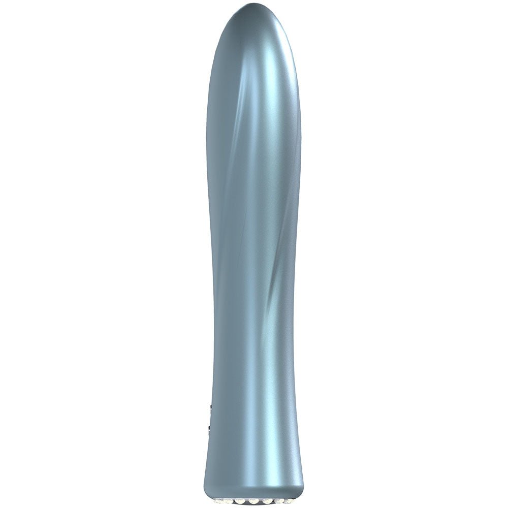 LOVELINE La Perla II - Blue - Pearlescent Blue 19.2 cm USB Rechargeable Vibrator - Silk and Sin