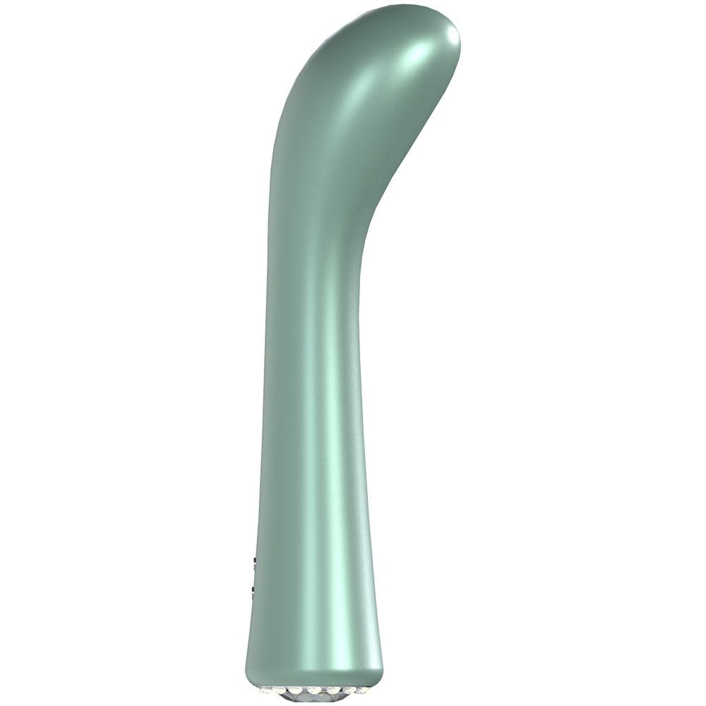 LOVELINE La Perla III - Green - Pearlescent Green 19.2 cm USB Rechargeable Vibrator - Silk and Sin